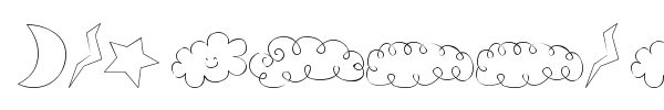 MTF Sweet Sky Dings font preview